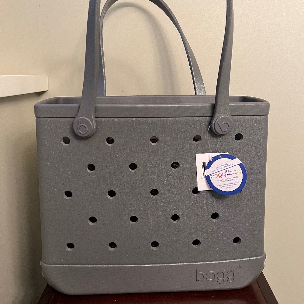 Shimmer BOGG BAG (Medium) Gray Shimmer Tote